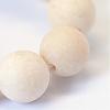 Frosted Natural Fossil Round Bead Strands G-E334-6mm-22-4