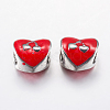 Alloy Enamel European Beads PALLOY-F200-02A-1