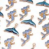 50Pcs 2 Style Alloy Enamel Pendants X1-ENAM-LS0001-10LG-5