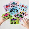 48 Sheets 8 Styles Paper Make a Face Stickers DIY-WH0467-001-5
