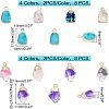 SUPERFINDINGS 16Pcs 8 Color Druzy Resin Pendants RESI-FH0001-36-5