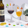 Nbeads 2 Sets Squirrel Silicone Wine Glass Charms DIY-NB0010-66-4