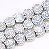 Electroplate Non-magnetic Synthetic Hematite Beads Strands G-T061-168-2