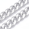 Aluminum Faceted Curb Chains CHA-N003-37S-1