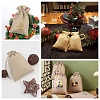 Beebeecraft Polyester Imitation Burlap Packing Pouches Drawstring Bags ABAG-BBC0001-02B-02-7