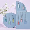 CHGCRAFT 16Pcs 8 Colors Synthetic Luminous Stone Pendants FIND-CA0005-30-4