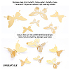 Unicraftale 12Pcs 6 Style Stainless Steel Butterfly Wall  Decoration Pendants STAS-UN0036-52G-4