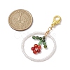 Ring Handmade Glass Seed Beads Pendant Decorations HJEW-MZ00067-4