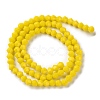 Opaque Solid Color Imitation Jade Glass Beads Strands GLAA-F029-P4mm-05-2