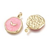 Brass Enamel Pendants KK-K248-05G-2