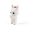 Flocking Resin Cute Bunny Pendants MACR-P043-J03-2