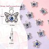 30Pcs Tibetan Style Alloy & Evil Eye Resin Pendants PALLOY-CJ0002-73-2