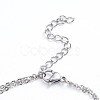 Tarnish Resistant 304 Stainless Steel 2-strand Cable Chain Bracelets BJEW-L673-015-P-2