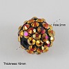 Multi-Color Chunky Resin Rhinestone Beads for Chunky Kids Necklace Jewelry X-RESI-S257-12mm-SB2-2