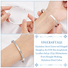 Unicraftale 3Pcs Egg Shaped 201 Stainless Steel Grooved Hinged Bangles STAS-UN0048-67-4