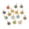 Handmade Evil Eye Lampwork Pendants LAMP-G157-04G-1