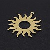 201 Stainless Steel Solar Eclipse Pendants STAS-S105-LA262-2