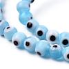 Handmade Evil Eye Lampwork Round Bead Strands LAMP-L055-4mm-05-3