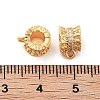 Brass Micro Pave Clear Cubic Zirconia Tube Bails KK-S394-06B-3