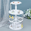 3-Tier Rotatable Round Acrylic Jewelry Display Tower with Tray EDIS-WH0015-13B-5