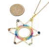 Cylinder Seed Beads Pendant Necklaces NJEW-MZ00039-3