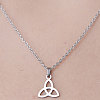 201 Stainless Steel Sailor's Knot Pendant Necklace NJEW-OY001-40-1