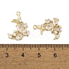 Brass Micro Pave Clear Cubic Zirconia Pendants KK-L212-23G-3