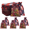   60Pcs 2 Styles Rectangle Printed Organza Drawstring Bags CON-PH0002-75-1