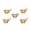 Brass Micro Pave Cubic Zirconia Pendants KK-E068-VB024-1-4