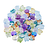 SUPERFINDINGS 144Pcs 9 Colors Transparent Spray Painted Glass Beads GLAA-FH0001-62-1