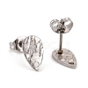 Non-Tarnish 304 Stainless Steel Stud Earring Findings STAS-O119-28P-2