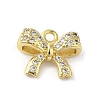 Rack Plating Brass Micro Pave Cubic Zirconia Pendants KK-C052-28G-02-1