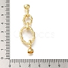 Brass Micro Pave Clear Cubic Zirconia Fold Over Clasps KK-H480-26G-3