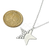 304 Stainless Steel Pendant Necklace for Women NJEW-JN04387-01-3