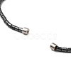 Synthetic Non-Magnetic Hematite Cross Pendant Necklaces for Women Men NJEW-E097-01-4