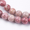 Natural Fossil Coral Beads Strands G-F563-01-8mm-3