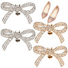 CRASPIRE 4Pcs 2 Colors Alloy Crystal Rhinestone Wedding Shoe Decorations FIND-CP0001-41A-1