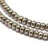 Rondelle Natural Pyrite Beads Strands G-I126-12-8x4mm-3