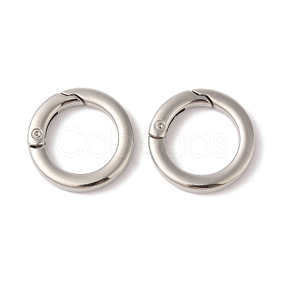 Nickel Plated Alloy Spring Gate Rings FIND-Q104-01B-P-1