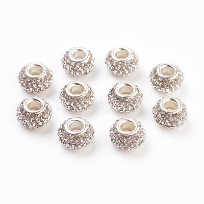 Grade A Rhinestone European Beads CPDL-H001-12x9mm-7-1