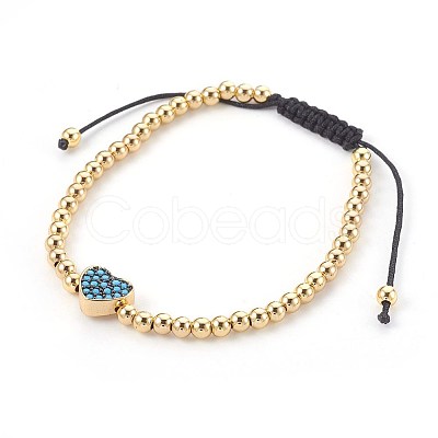 Nylon Thread Braided Bead Bracelets BJEW-JB04013-M-1