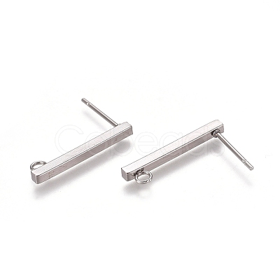 Non-Tarnish 304 Stainless Ear Stud Components STAS-M274-012A-P-1