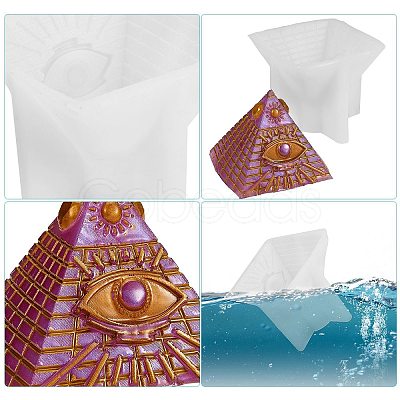 Pyramid Shape DIY Candle Silicone Molds DIY-SZ0007-16-1