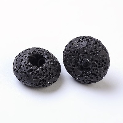 Lava Rock Gemstone European Beads GGDA007-4-1