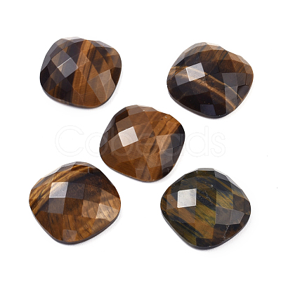 Natural Tiger Eye Cabochons G-G835-B01-04-1