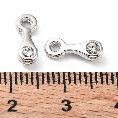 Alloy with Rhinestone Pendants FIND-B028-10P-1