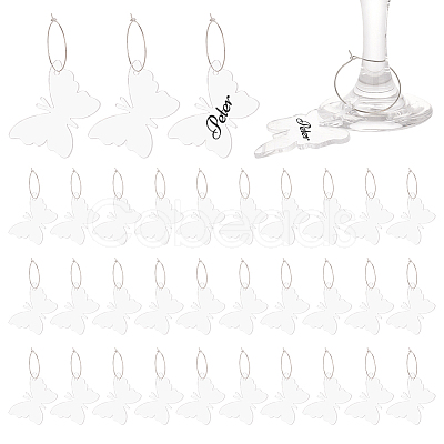 DIY Blank Wine Glass Charm Making Kit DIY-FG0004-59C-1