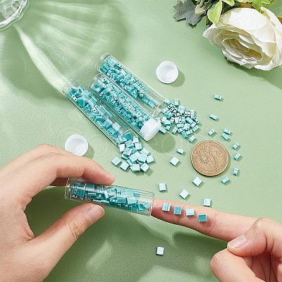 Nbeads 452Pcs 2 Style 2-Hole Glass Seed Beads SEED-NB0001-73-1