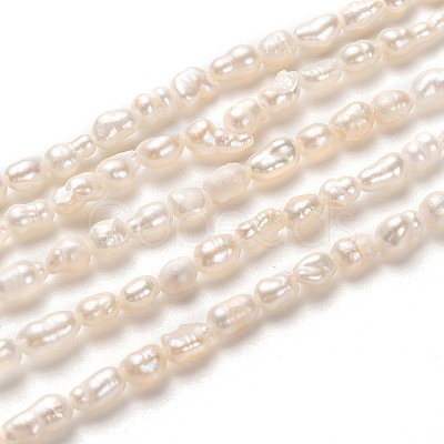 Natural Cultured Freshwater Pearl Beads Strands X-PEAR-J005-56-01-1