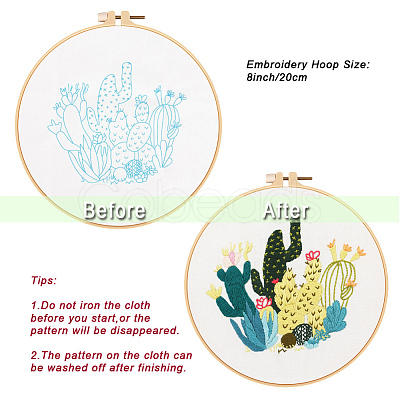 Flower Pattern Embroidery Beginner Kits DIY-WH0453-66-1